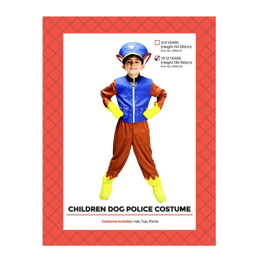 Children Dog Police Costume (10-12 years)
