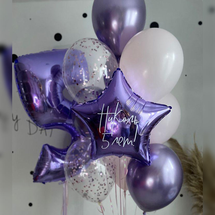 Customised printing Foil balloon wih Latex balloons Arrangement