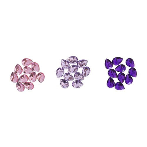 30PK 3Colour Crystal Egg pink,lavender,purple