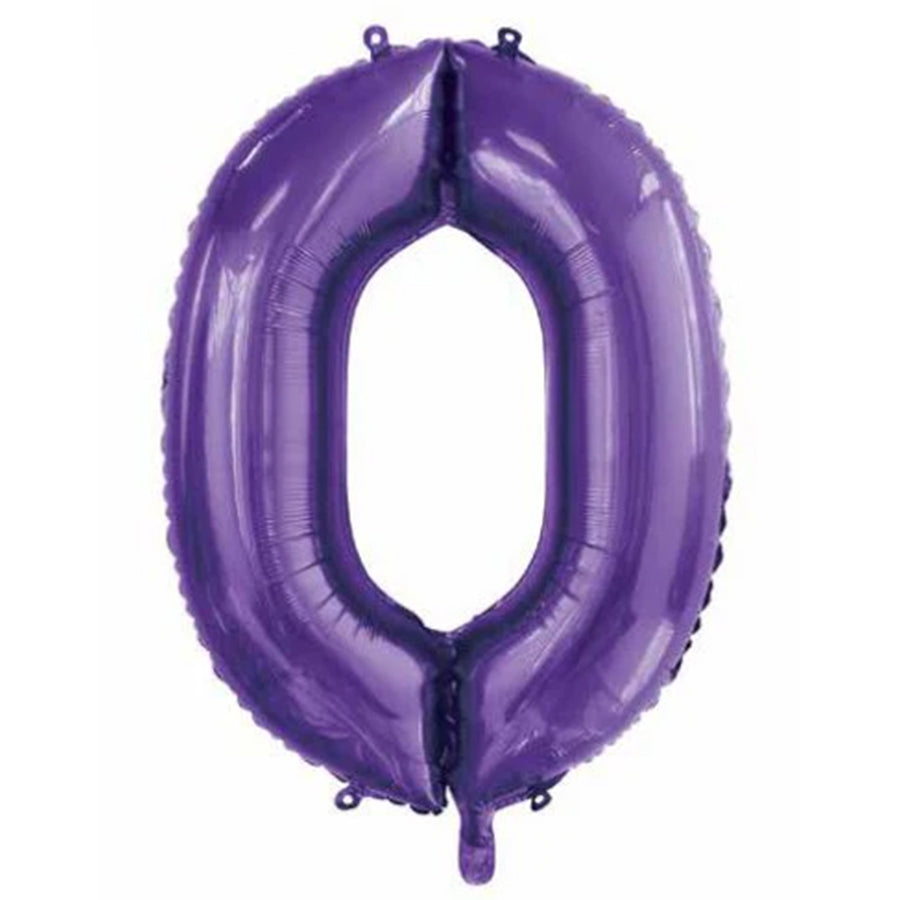 Purple 0 Foil Balloon 86cm