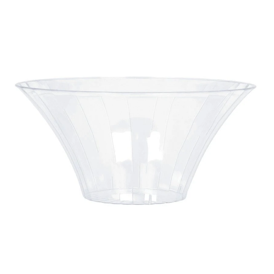Flared Bowl Plastic Clear Small 18cm