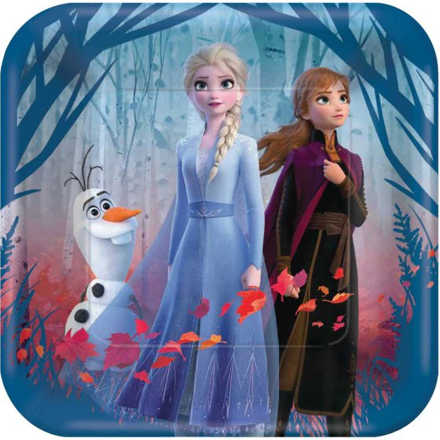 Frozen 2 SRT 23cm Square Paper Plates PK8