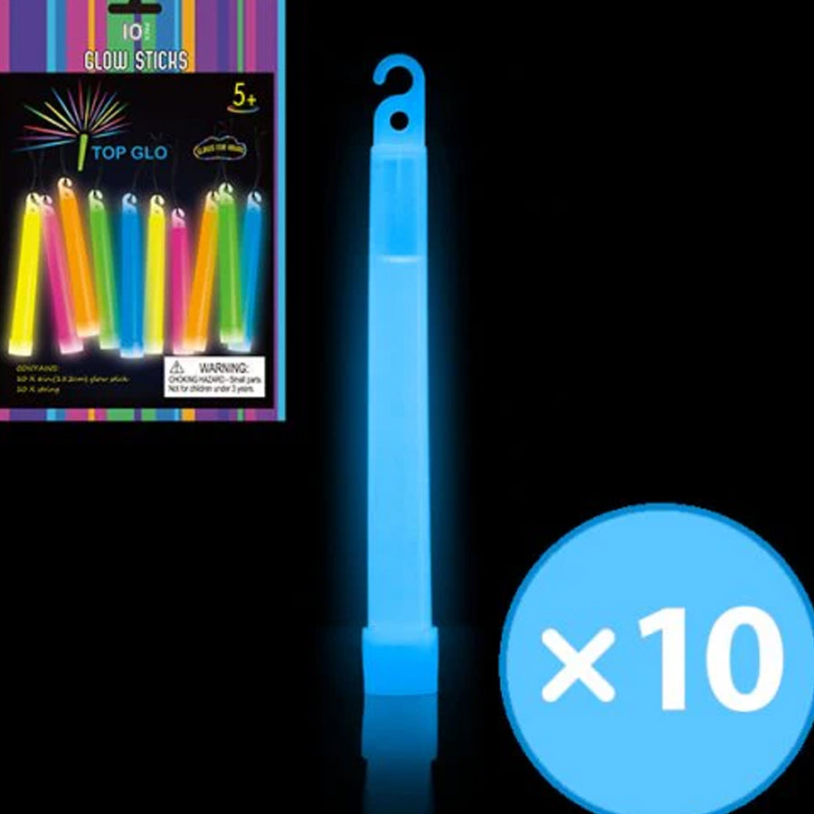 GLOW 6"L/STICK/STRING BLUE P10