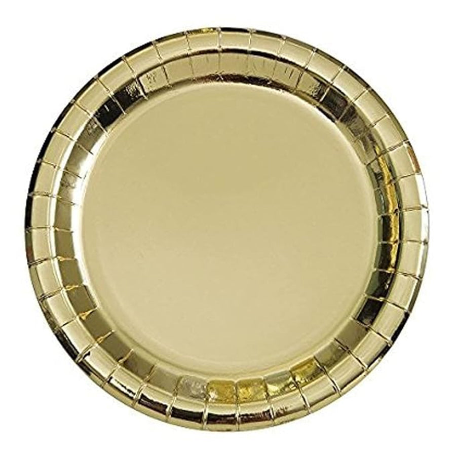 GOLD FOIL 8 x 7" RD PLATES