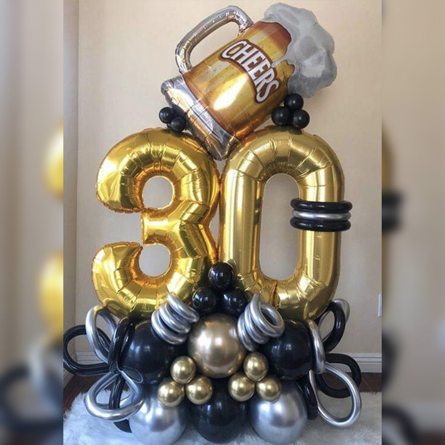 Gaint Aged number Air-Filled Table Setup