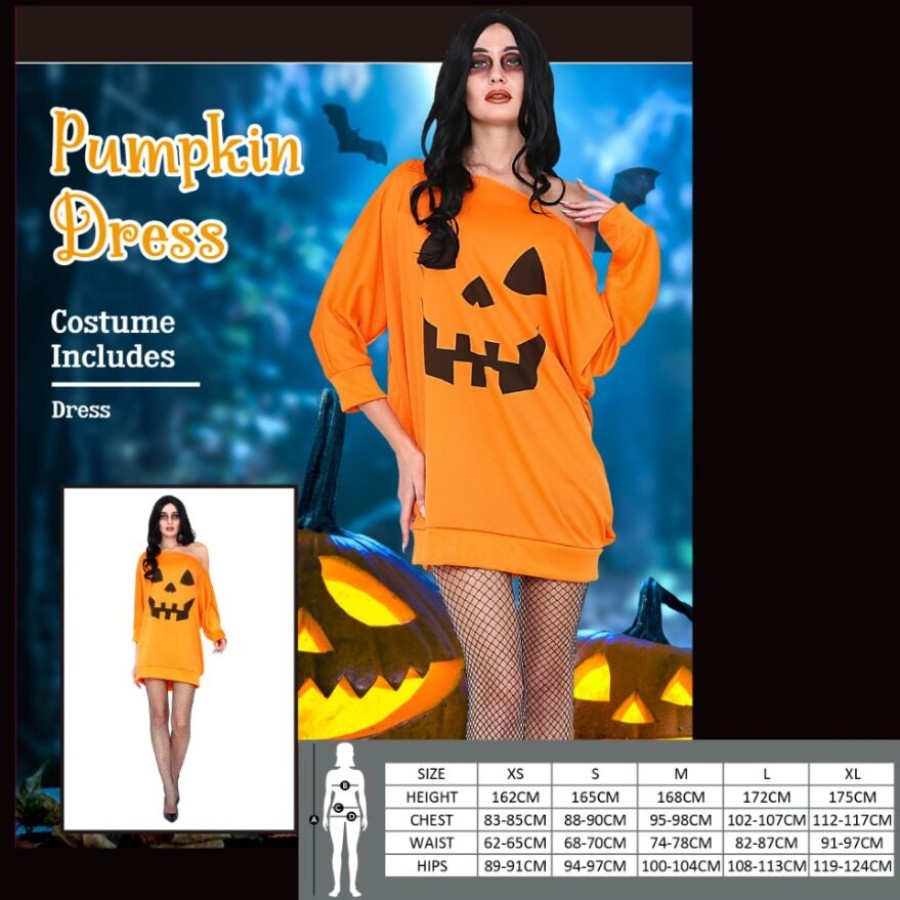 PUMPKIN T-SHIRT DRESS- SIZE (MED &amp; LRG)