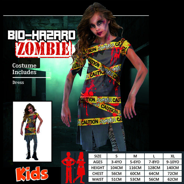 BIO-HAZARD ZOMBIE GIRL-2A SIZE (LRG &amp; XLRG)