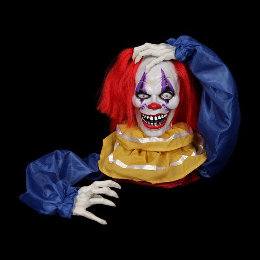 35CM RAISING HEAD CLOWN-ANIMATED &amp; LIGHT UP