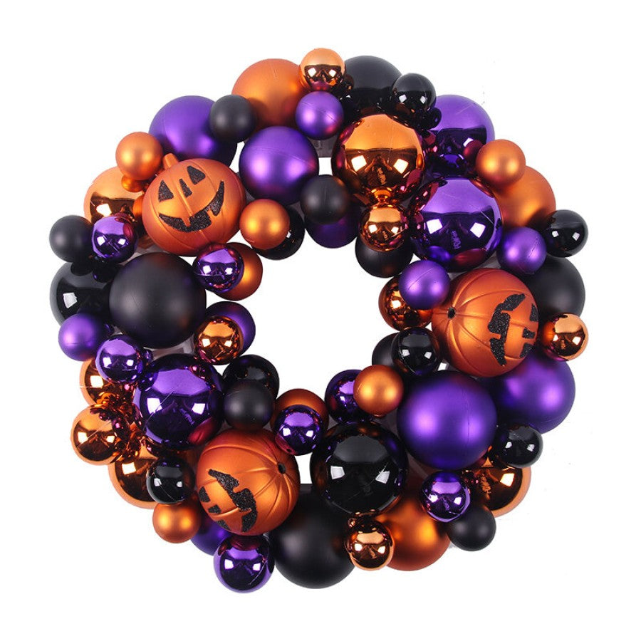 35CM PUMPKIN BAUBLE WREATH