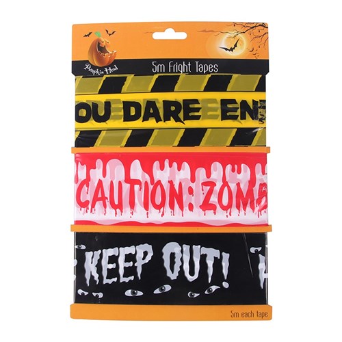 3PK 500CM ASST. FRIGHT TAPE