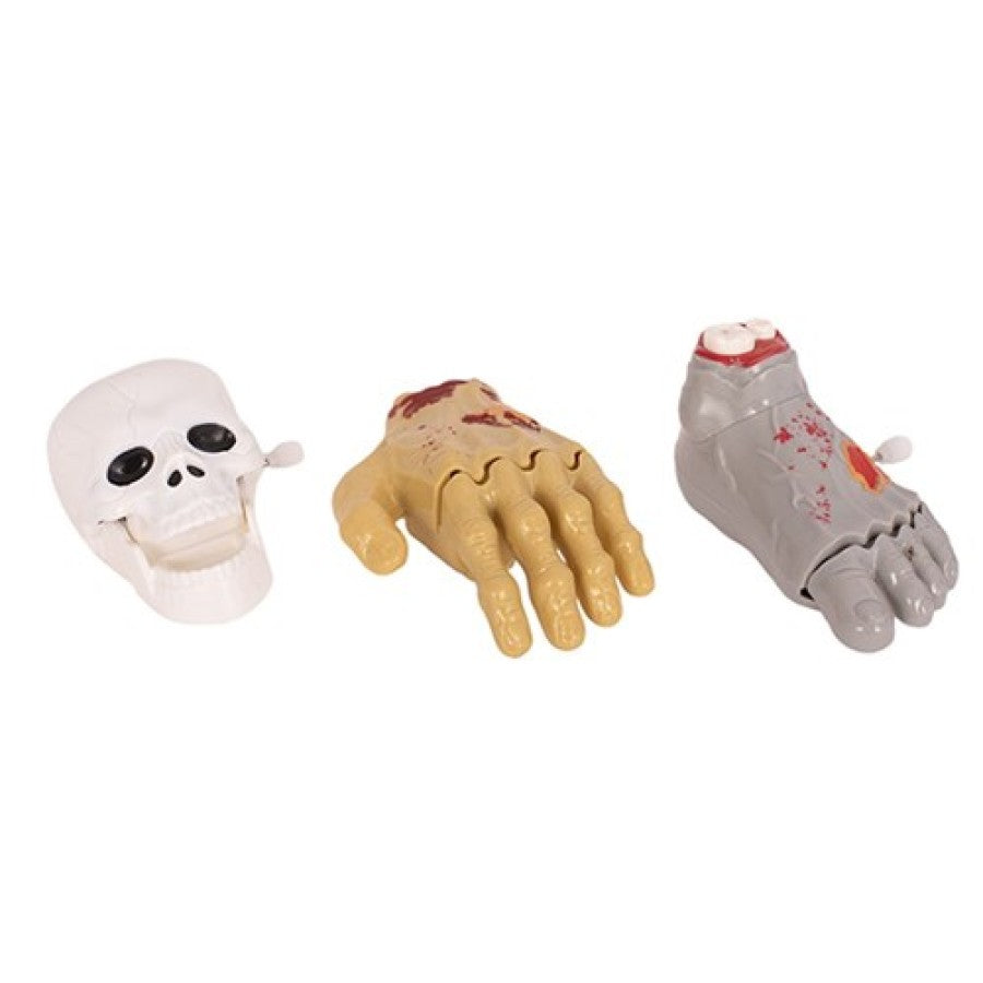Asst. 7cm Wind Up Body Parts - Skull, Foot, Hand
