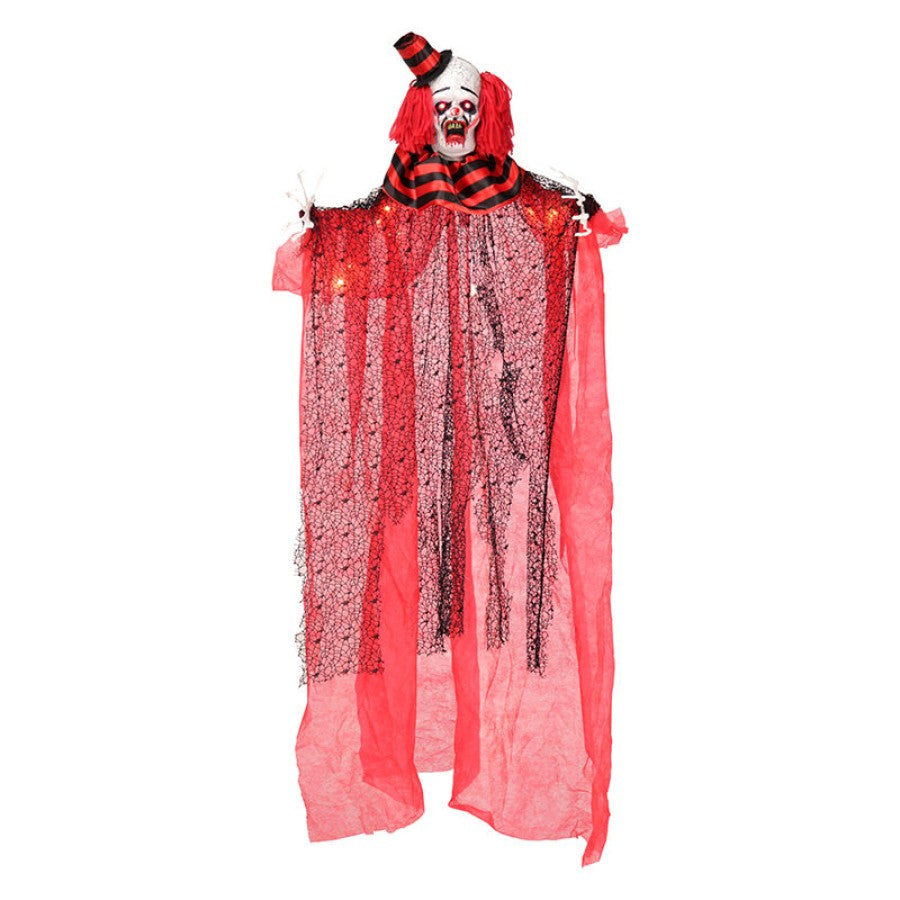 140CM LIGHT UP HANGING CLOWN