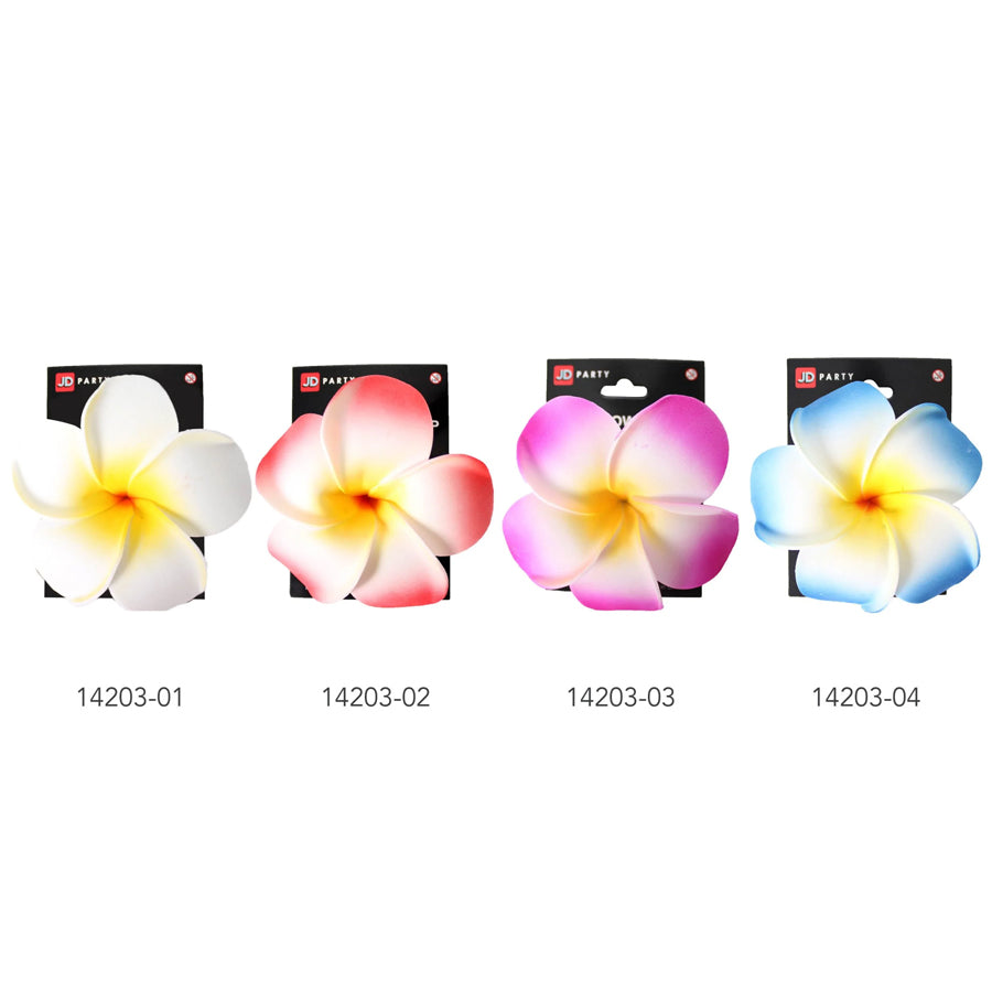 Hawaiian Hair Flower Clip (Red)