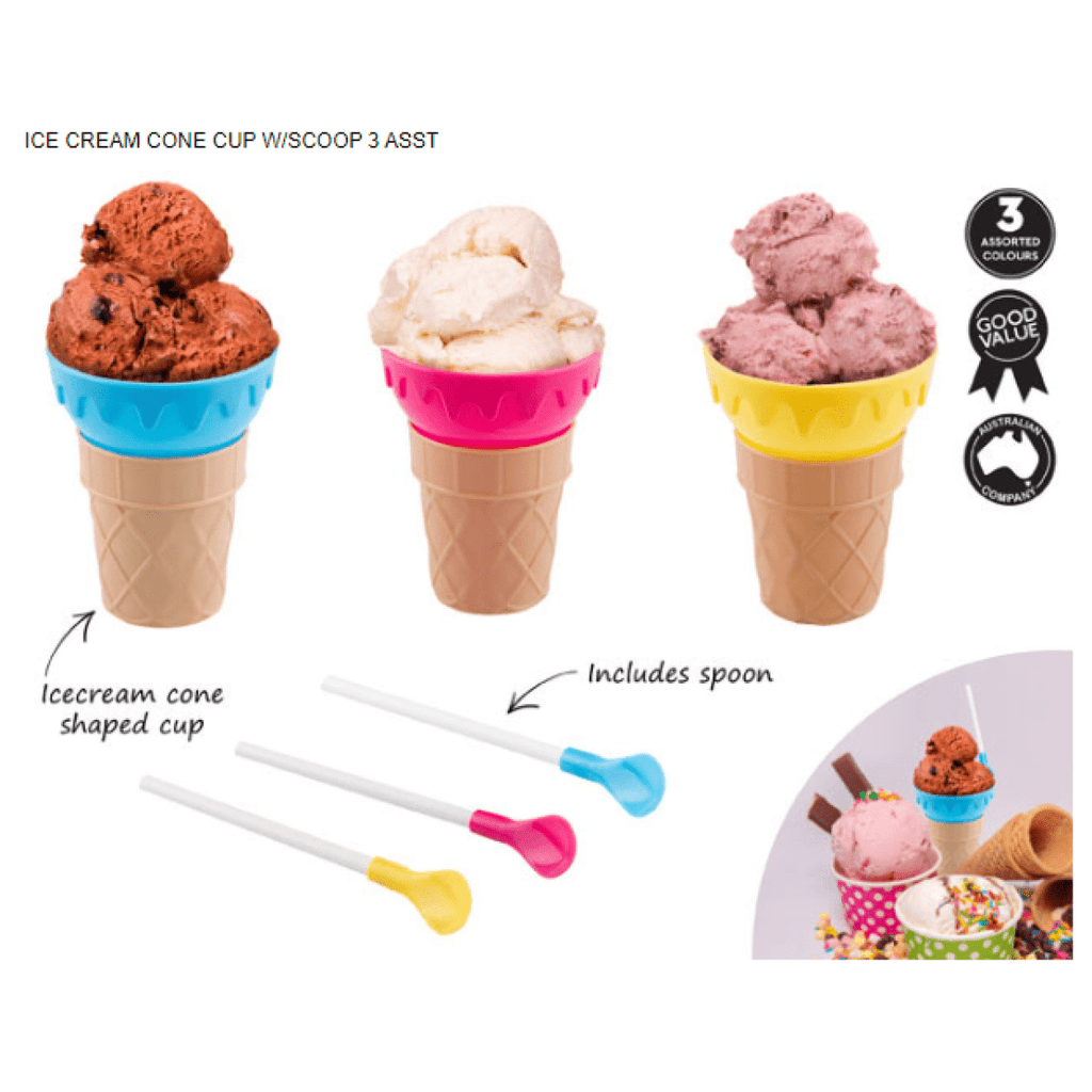 ICE CREAM CONE CUP W/SCOOP