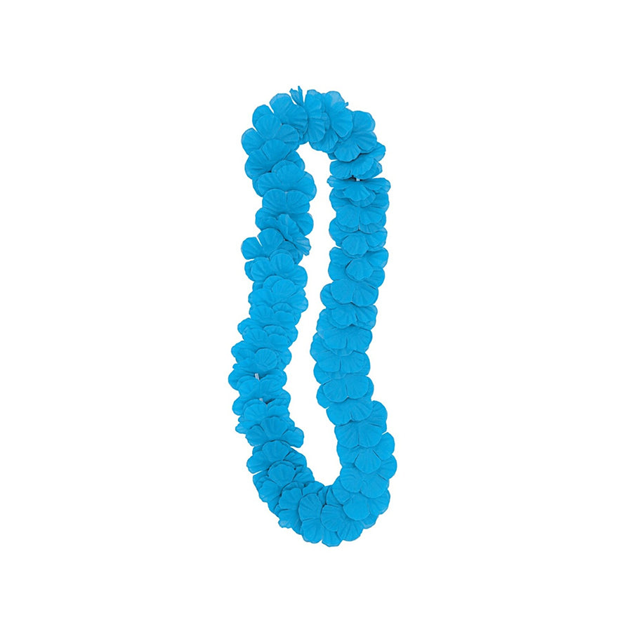 LUAU FLOWER LEI - TEAL BLUE