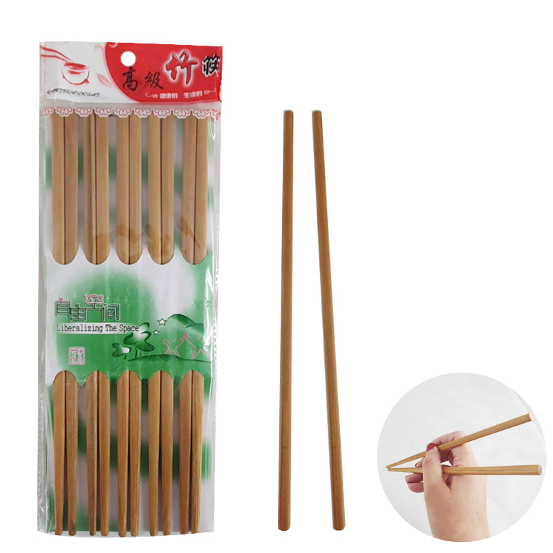 CHOPSTICKS 24CM 10 PAIRS WOOD