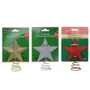 XMAS TREE TOPPER GLITTER STAR 12CM