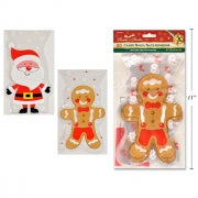 XMAS CELLO CANDY BAGS 20PK 13X23CM 2ASST