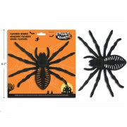 Halloween Flocked Spider Black
