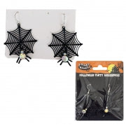 Hween Earrings Spiderweb Design