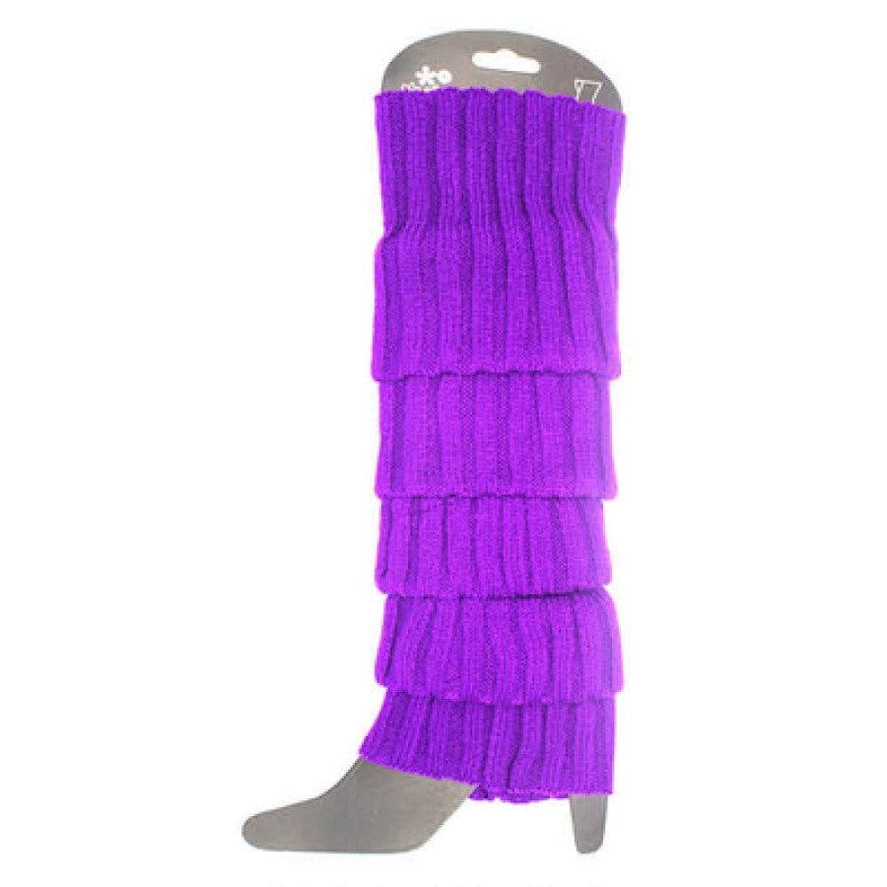 Plain Leg Warmer (Chunky Knit) (Purple)