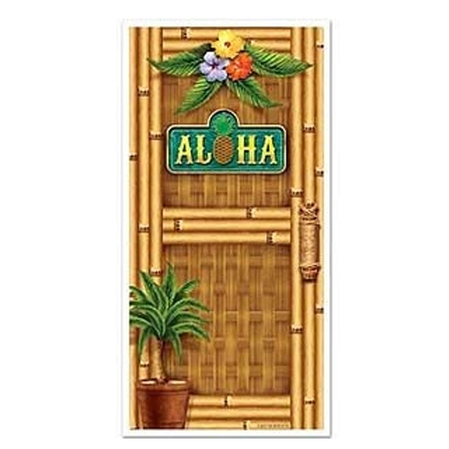 Luau Aloha Bamboo Door Cover
