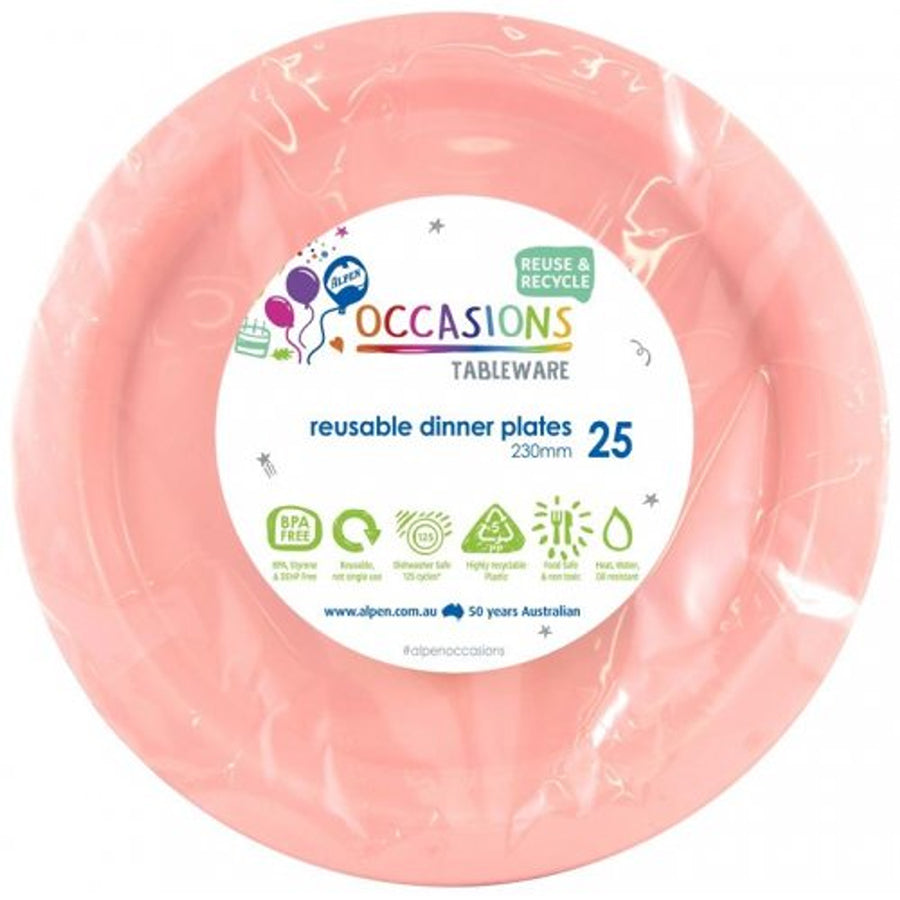PLATE DINNER LT.PINK 230mm P20