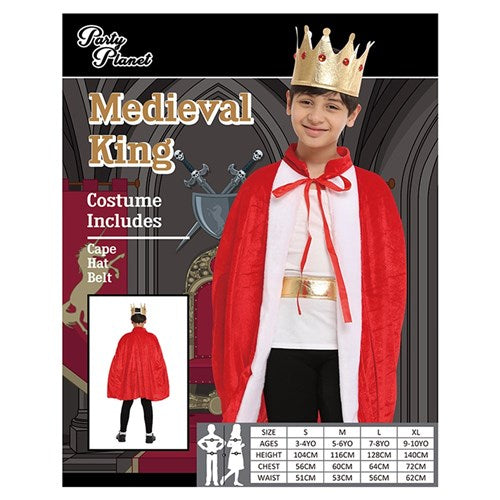 LARGE ROYALS KING COSTUME-INCLUDES CAPE, HAT, BELT