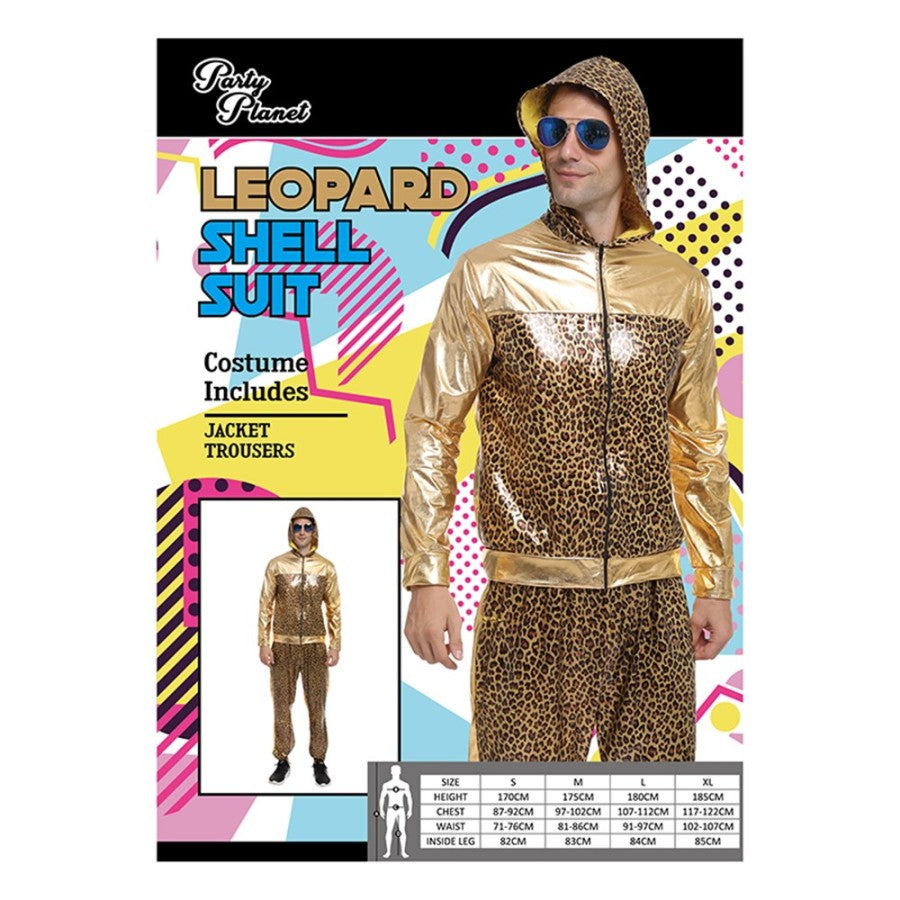 LEOPARD SHELL SUIT-LRG INCLUDING JACKET, TROUSERS