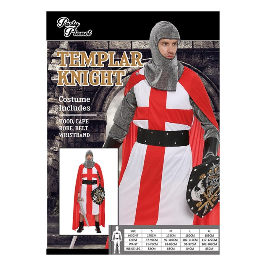 TEMPLAR KNIGHT-XLRG INCLUDING HOOD, CAPE, ROBE, BELT, WRISTBAND