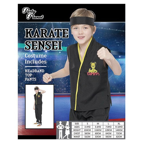 KARATE KID COSTUME-LRG INCLUDES HEADBAND, VEST, PANTS