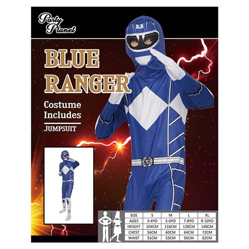 BLUE RANGER COSTUME-LRG INCLUDING JUMPSUIT