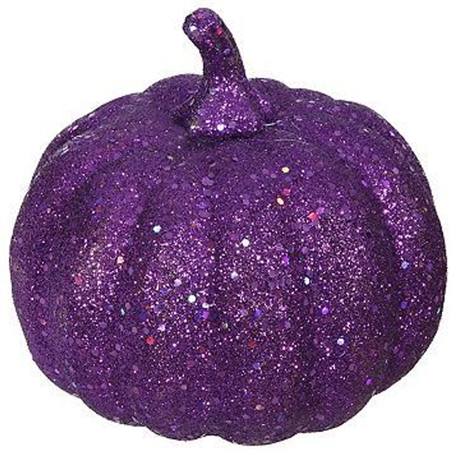 PUMPKIN w/ PURPLE GLITTER 17X16X16CM