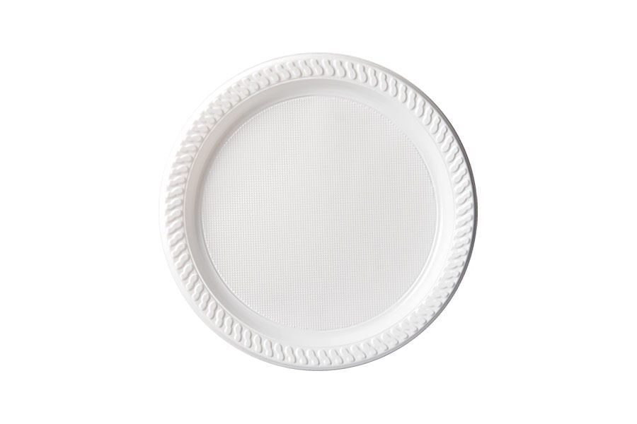 260mm Reusable Dinner Plate White Pk25