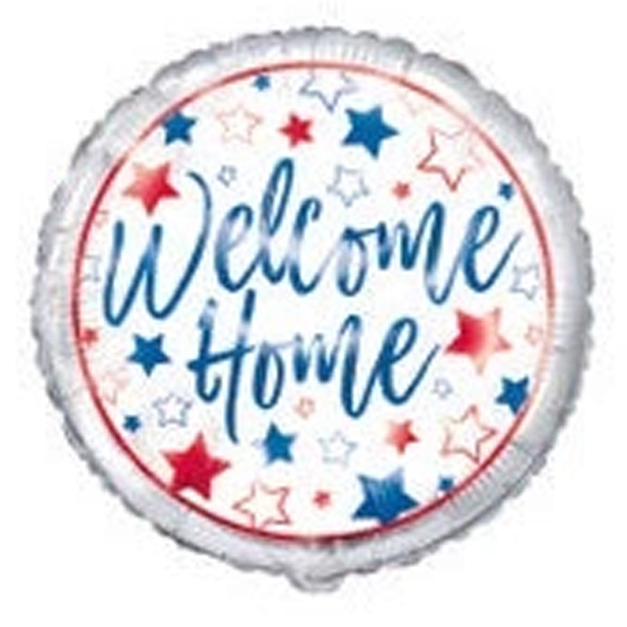 R/W/B WELCOME HOME 18" FOIL BLN PKG