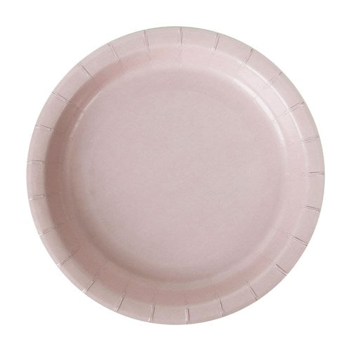 20pk 18cm Plastic Free Paper Plates - Blush