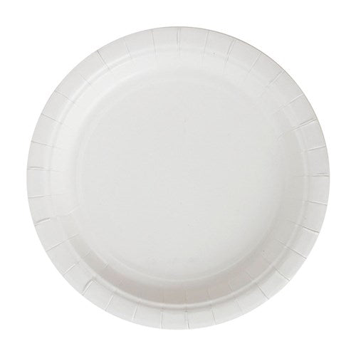 20pk 18cm Plastic Free Paper Plates- White