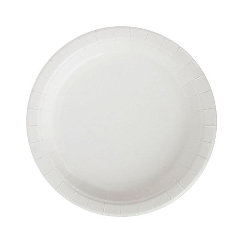 20pk 23cm Plastic Free Paper Plates - White