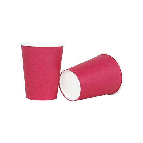 20pk 266ml Paper Cups - Magenta