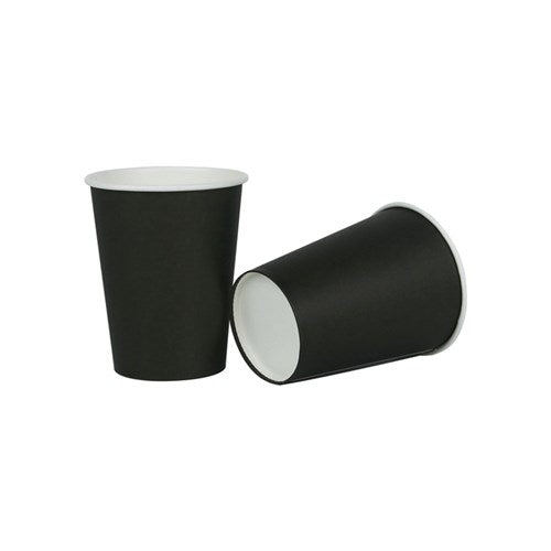 20pk 266ml Paper Cups - Black