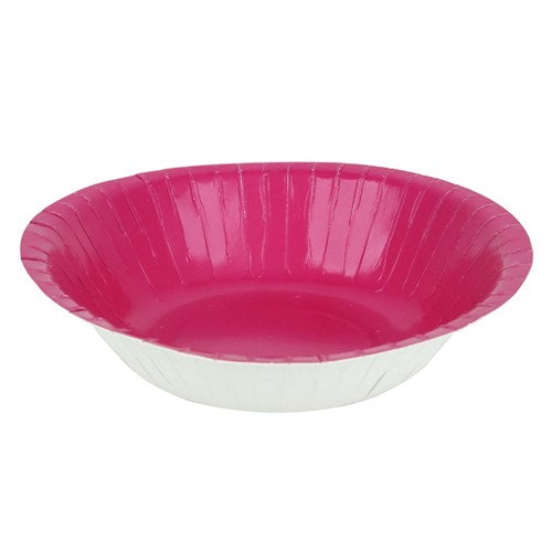 20PK 18CM PLASTIC FREE PAPER BOWL-MAGENTA