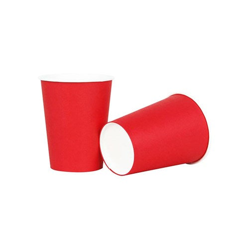 20pk 266ml Paper Cups - Red