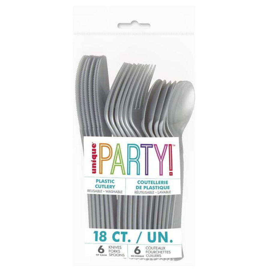 SILVER METALLIC 18 AST CUTLERY