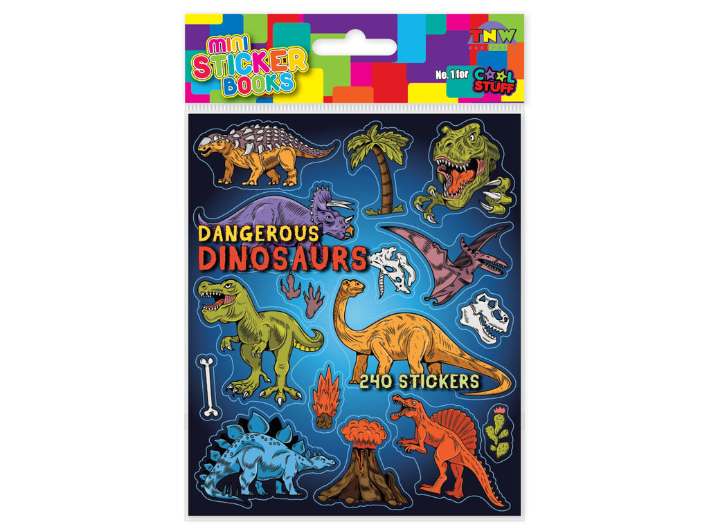 MINI STICKER BOOKS - DANGEROUS DINOSAURS
