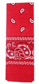 Bandana (Paisley) (Red) Cotton