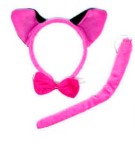 Animal 3pcs Set Pink Cat