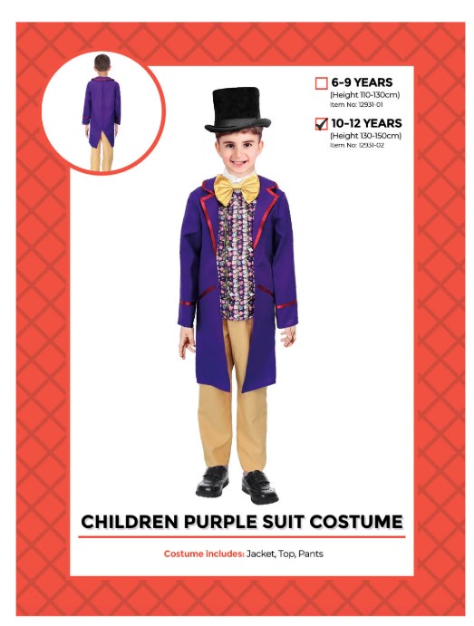 Children Chocolatier Costume 10-12 years