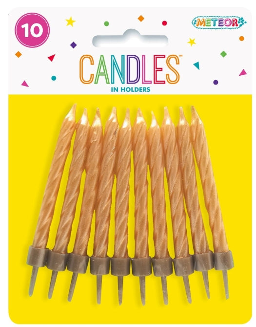 10 Met Gold Candles