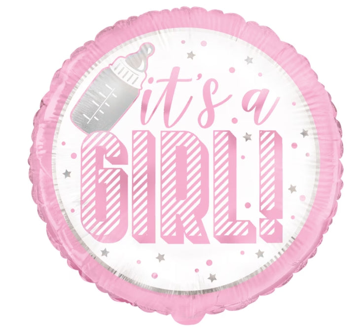 Its a Girl Pink 45cm foil