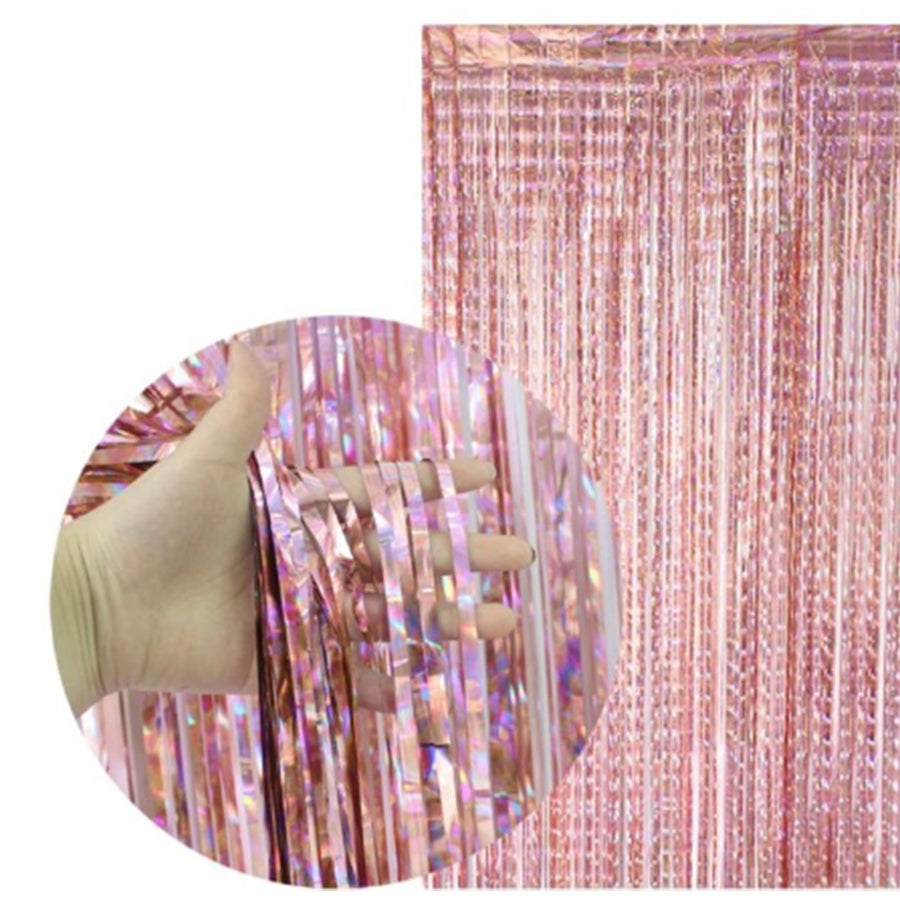 Sparkly Metallic Curtain (Rose Gold)